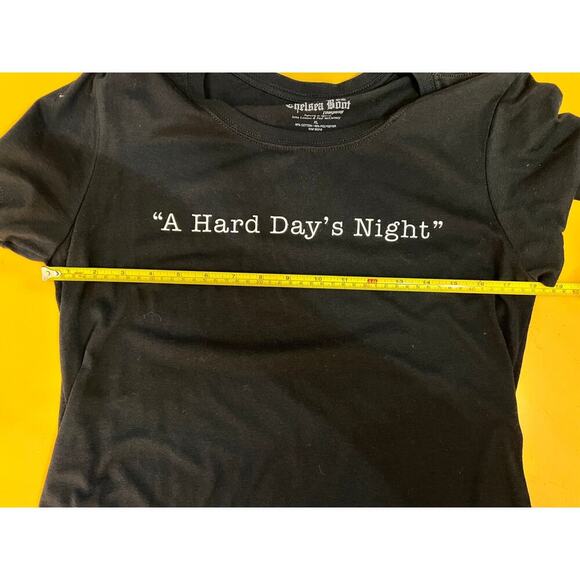 The Beatles The Chelsea Boot Co A Hard Day’s Night Black Graphic Tee Size XL - Picture 5 of 5